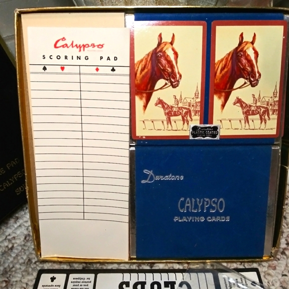 Vintage 1950's Duratone Horse Decorated Calypso Card Game Boxed Set - Picture 5 of 8